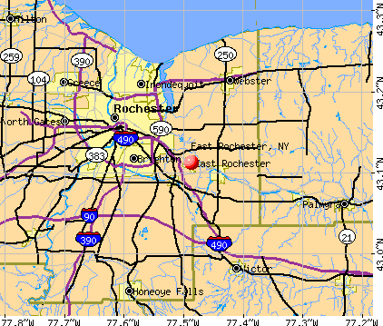East Rochester, NY map