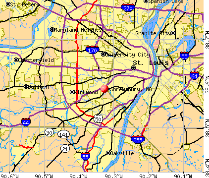 Shrewsbury, MO map
