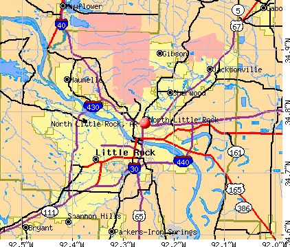 North Little Rock, AR map