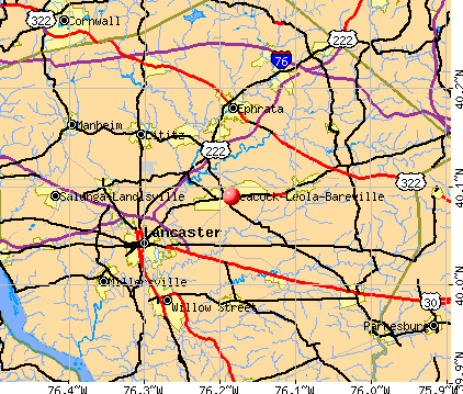 Leacock-Leola-Bareville, PA map