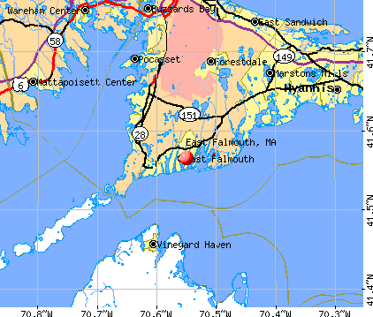 East Falmouth, MA map