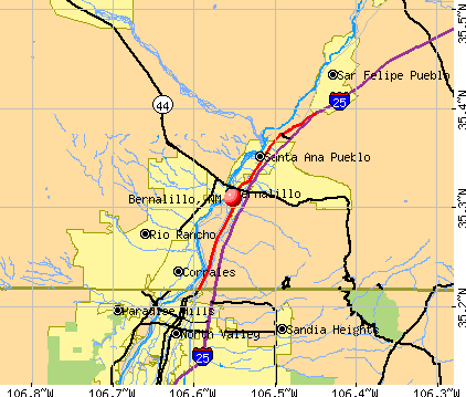 Bernalillo, NM map