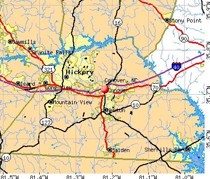 Conover, NC map