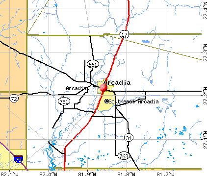 Arcadia, FL map
