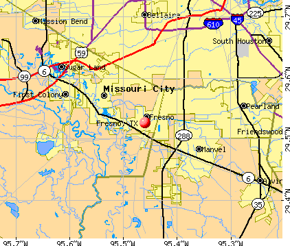 Fresno, TX map