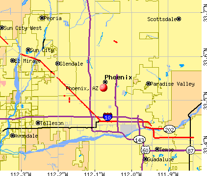 Phoenix, AZ map