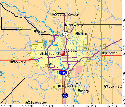 Wichita, KS map