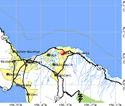 Haiku-Pauwela, HI map