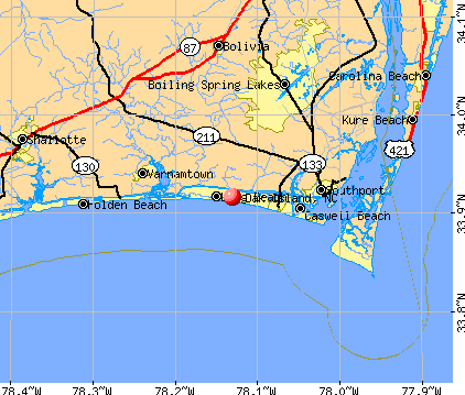Oak Island, NC map