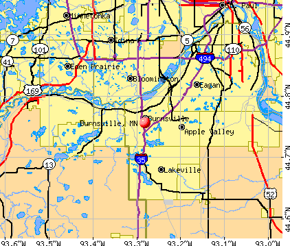 Burnsville, MN map