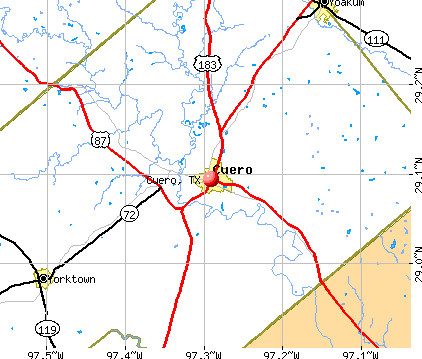 Cuero, TX map