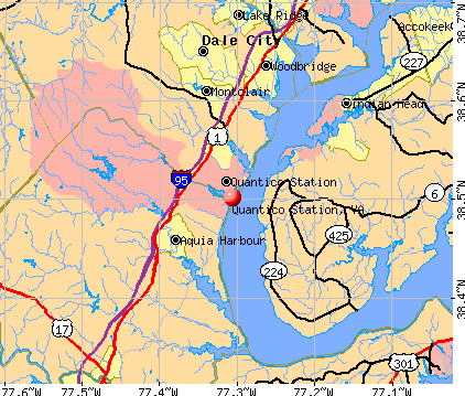 Quantico Station, VA map