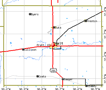 Pratt, KS map