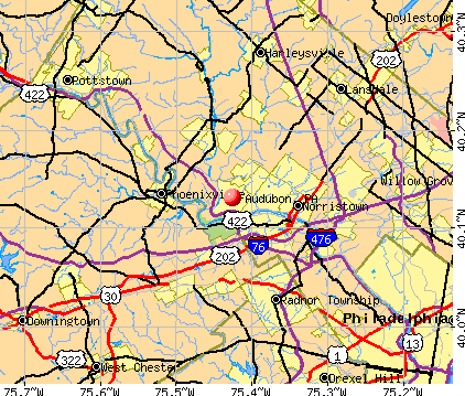 Audubon, PA map