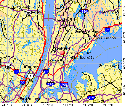 Bronxville, NY map