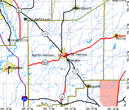 North Vernon, IN map