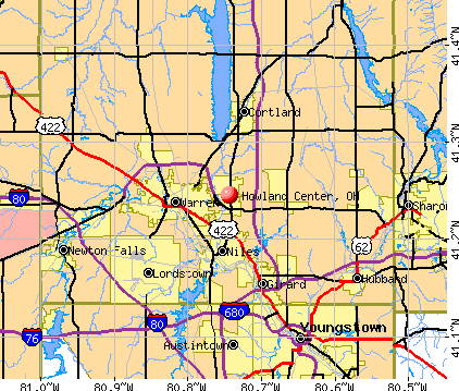Howland Center, OH map