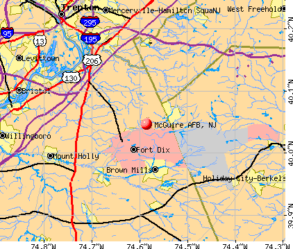 McGuire AFB, NJ map