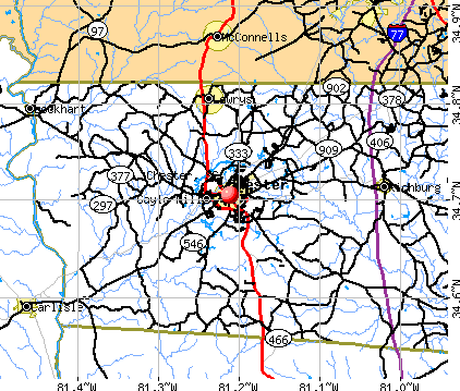 Chester, SC map