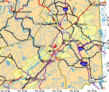 Taylor, PA map