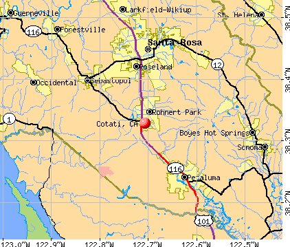 Cotati, CA map