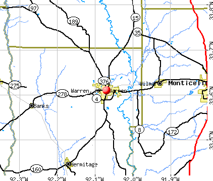 Warren, AR map