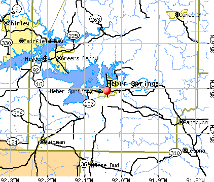 Heber Springs, AR map