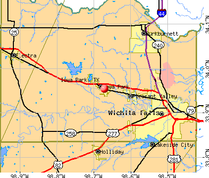 Iowa Park, TX map