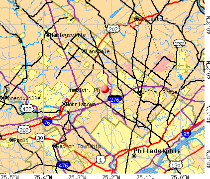 Ambler, PA map