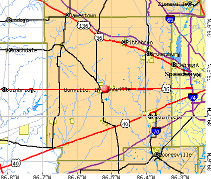 Danville, IN map