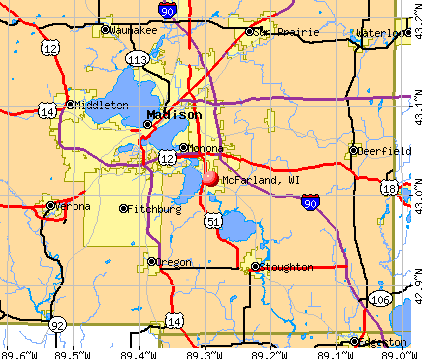 McFarland, WI map