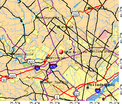 Blue Bell, PA map