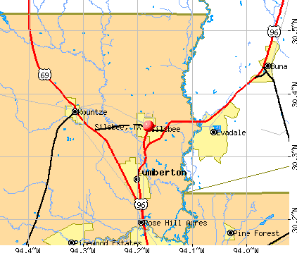 Silsbee, TX map