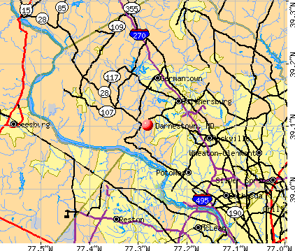 Darnestown, MD map