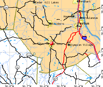 De Soto, MO map