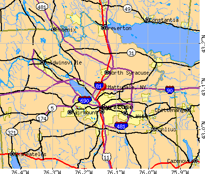 Mattydale, NY map