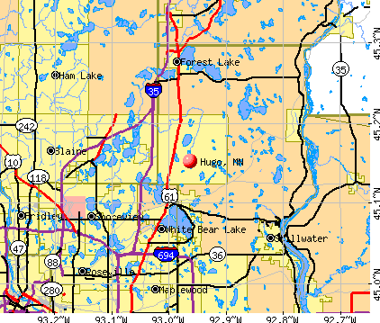 Hugo, MN map