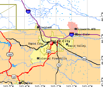 Rapid City, SD map