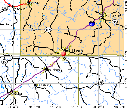 Sullivan, MO map