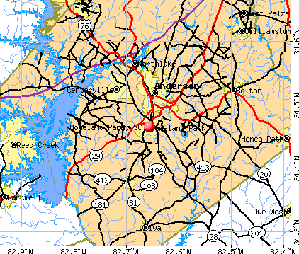 Homeland Park, SC map