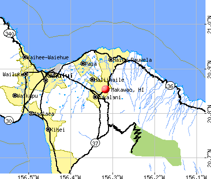 Makawao, HI map