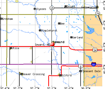 Seward, NE map