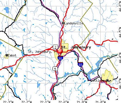 St. Johnsbury, VT map