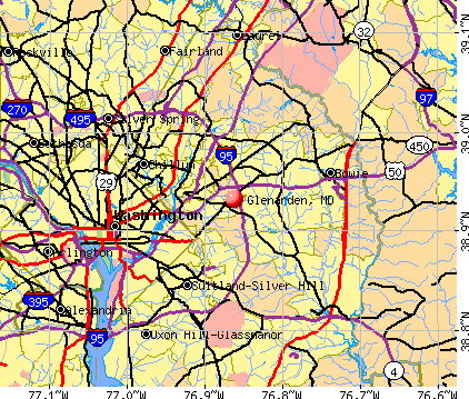 Glenarden, MD map