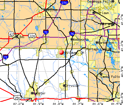 Rittman, OH map