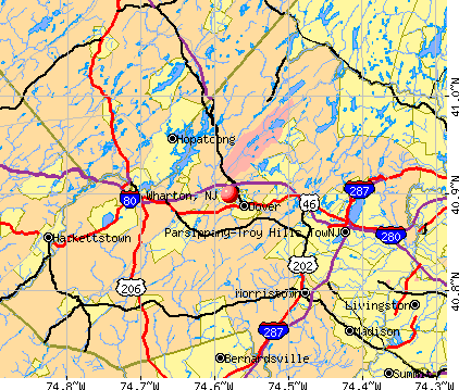 Wharton, NJ map