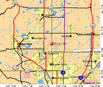 Erie, CO map