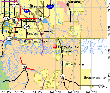 Stonegate, CO map