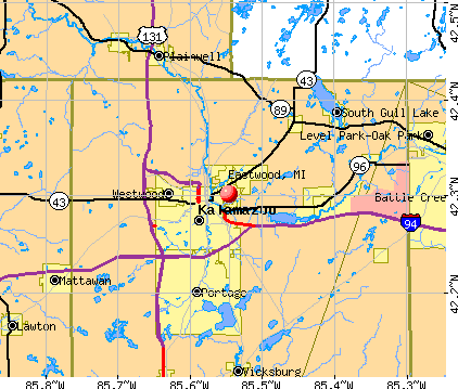 Eastwood, MI map
