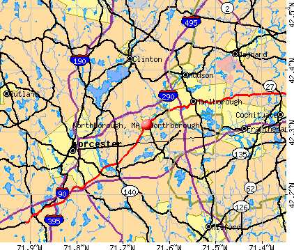 Northborough, MA map
